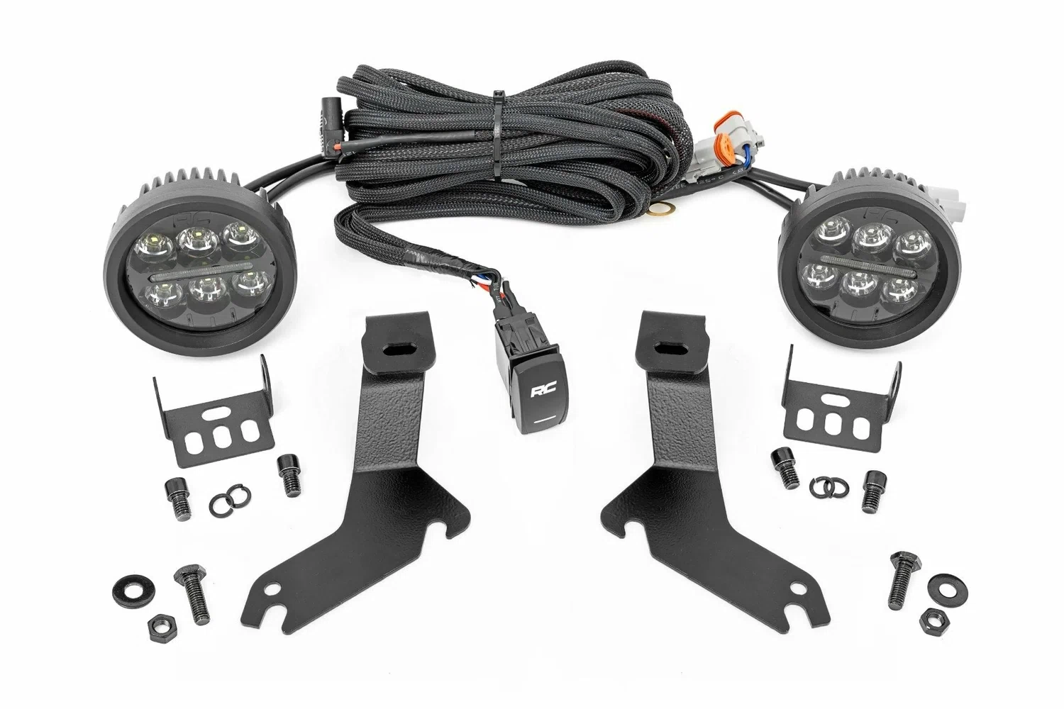 Fits Chevy 1500(99-06) LED Light Ditch Mount Black Series Round 3.5_ 82286